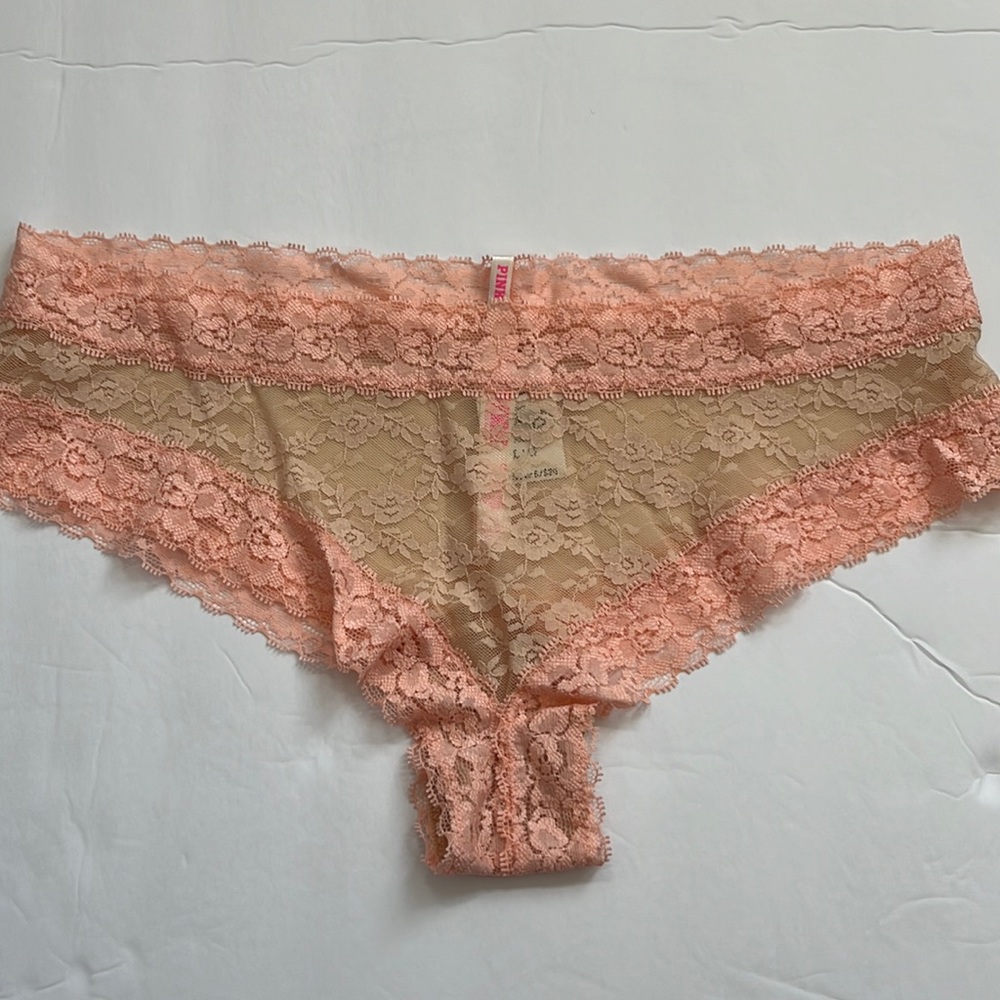 PINK Victoria’s Secret nude and light pink extra low rise cheeky panty